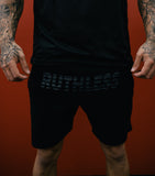 RUTHLESS TACTICAL FLEECE SHORTS - Stealth Black/Black