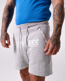RUTHLESS TACTICAL FLEECE SHORTS - Ultra-Comfort Grey/White
