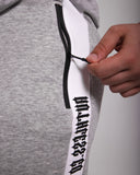 RUTHLESS.CO CONFIDENTIAL FRENCH TERRY FLEECE SHORTS GREY/WHITE