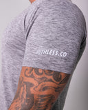 RUTHLESS.CO - LITE-FIT Tech Tees -Silver/Grey