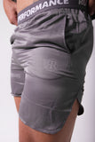 RUTHLESS.CO - LITE-FIT TECH ULTRALIGHT SPLIT LINER SHORTS - Reflective Silver Surfer