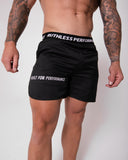 RUTHLESS.CO - LITE-FIT TECH ULTRALIGHT SPLIT LINER SHORTS -CHARCOAL/BLACK