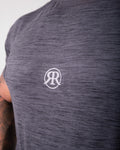 RUTHLESS.CO - LITE-FIT TECH TEES -CHARCOAL/BLACK