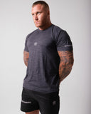 RUTHLESS.CO - LITE-FIT TECH TEES -CHARCOAL/BLACK