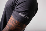 RUTHLESS.CO - LITE-FIT TECH TEES -CHARCOAL/BLACK